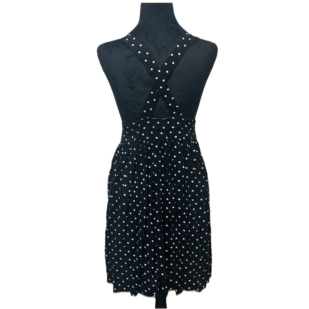 Overalls Dress Pinafore Women's Small Polka Dot Mini Jumper Adjustable Straps - Picture 2 of 11